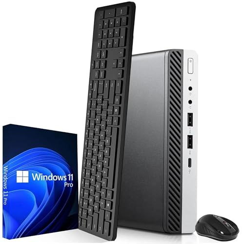 HP ProDesk 600 G3 Mini PC de Escritorio, Intel Core i5-7500, 16 GB de RAM, 512 GB SSD, WiFi, Bluetooth, Teclado EE.UU., Windows 11 Pro (reacondicionado)