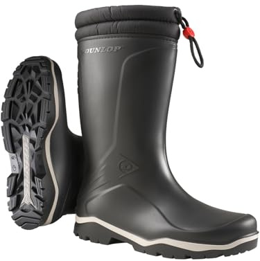 Dunlop Boots Bottes d'hiver thermiques Blizzard en caoutchouc pour homme et femme, Noir , 48 EU