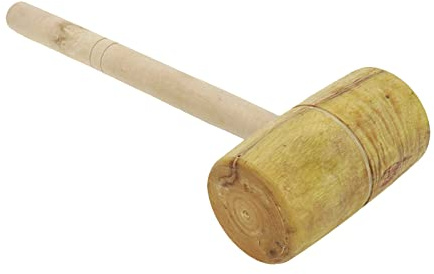 Bitray Wood Hammer Cross-stitch Mold Mallet Barrel Shaped Mallet Woodworking Hand Tool