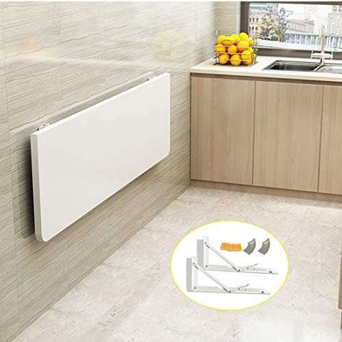 Faltbarer Wandtisch Wandklapptisch,Wand Klapptisch Esstisch Computertisch Studie Schreibtisch,Wand Tische Küchentisch Balkontisch Eckschreibtisch Bürotisch Arbeitstisch,Weiß (100x60cm/39x24in)
