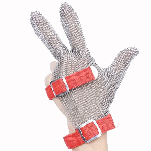 Schnittschutzhandschuhe aus Edelstahl, schnittfeste Handschuhe, Schutzstufe 9, Chef, Metzger, Holzarbeiter, Schneider, Sicherheitsarbeit, Kettenhemd-Handschuhe (Größe: 1 Stück/XS)