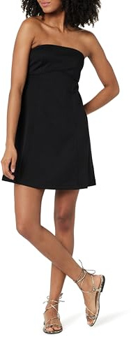 The Drop Vienna Strapless Babydoll Mini Dress Robes, Noir, S