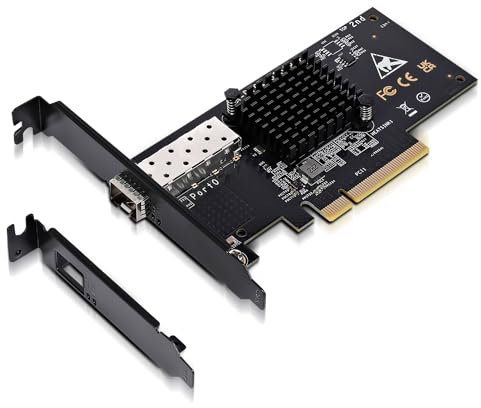 GigaPlus 10Gbe PCI-E NIC mit 82599EN(X520-DA1) Controller, 10Gb Single Port SFP+ PCI-E Netzwerkkarte, Unterstützt Windows/Windows Server/VMware