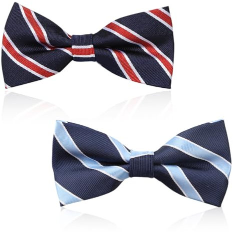 VYIBPDY Générique Noeud Papillon Enfant,2 pièces cravate enfant,Noeud papillon pré-noué pour garçon Noeuds papillon ajustables fantaisie,Noeud papillon de smoking