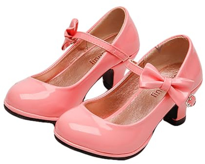 Mary Jane Niña Lazo Zapatos de Tacón Bajo Bailarinas Fiesta Cumpleaños Ceremonia (Rosa, Numeric_34)