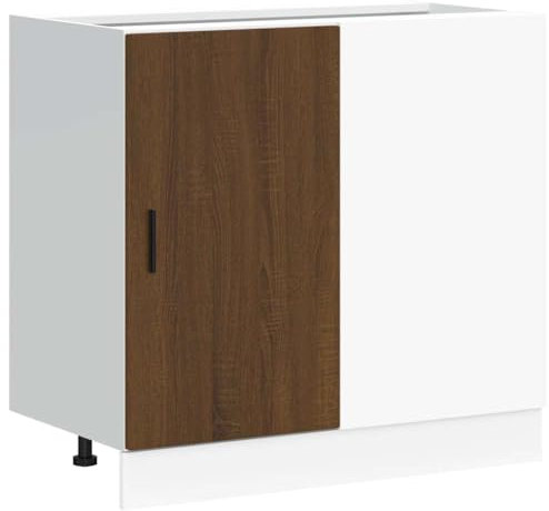 vidaXL Mueble bajo para Fregadero Lyon de Madera de ingeniería de Roble marrón