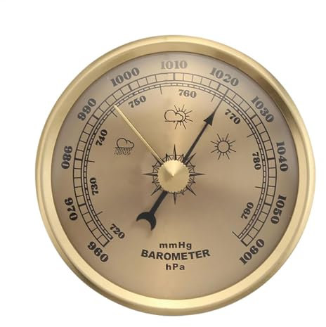 Baromètre analogique - Gauge de pression d'air multy-utilisation, baromètre à haute précision 70 mm | Hygromètre mural Hygromètre Prévision de la station météorologique intégrée, mesure de la pression