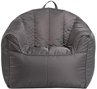 PRIOKNIKO Bubibag Lazy Sofa Liege Abdeckung Einzels Tuhl Outdoor-Sofa Stuhl Wohnzimmer Schlafzimmer Sitzsack Stuhl Stoff Abdeckung Ungefüllt L:100 * 85 * 85Cm Dunkelgrau (Kein Füllstoff)
