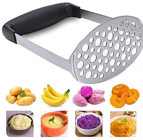 Schiacciapatate, spätzle, schiacciapatate, per patate, lavabile in lavastoviglie, purè di patate, frutta e verdura con manico gommato