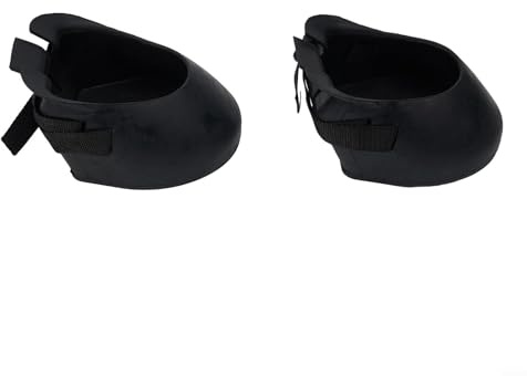 Emiif 2 Pack Rubber Horse Shoes Horse Boots Non Slip Protection Hoofs Shoes Guards For Injured Hooves Wound Care(M)