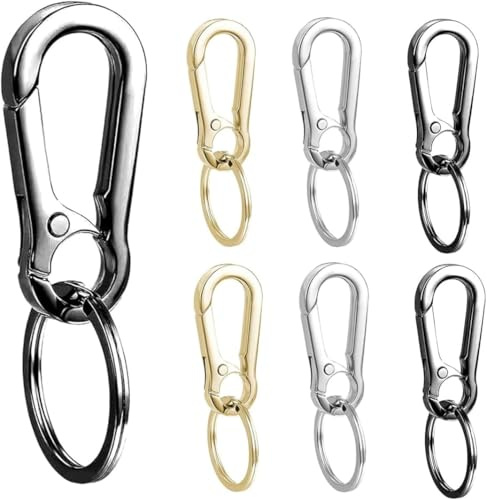 Lot de 6 petits mousquetons porte-clés