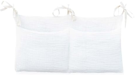 GNALIA Contenedor Pañales 1 Unidad 38X18Cm Organizador Colgante Blanco Para Ropa Juguetes Cuna Cambiador Pared