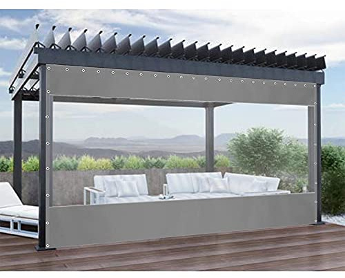 WZYJLyds Tende for Pergolato da Esterno Trasparente Protezione dal Freddo Impermeabile Telone Parabrezza for Terrazzo PVC 0,5mm for Giardino, Padiglione, Balcone(2x2.5m)
