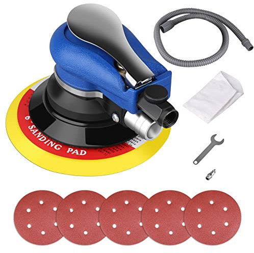 Lucidatrice Ad Aria Compressa con Sacco Raccoglipolvere, Lucidatrice con Regolatore Incorporato per Controllo Velocità, Lucidatrice per Lucidatura Carrozzeria Auto, Mobili