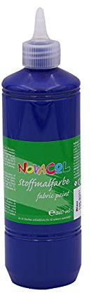 Ledacolor Stoffmalfarbe | Flüssige Textilfarbe | 500 ml | BLAU | für Kinder [unbedenklich] | Gebrauchsfertig | für kreative Designs auf Textilien | WASCHFEST