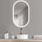 HOKO Design LED ANTIBESCHLAG Badezimmer Spiegel oval 45 x 75 cm. HOCH + QUER Montage möglich. Badspiegel LED beleuchtet. Mit 2 Touch Schalter + LED Licht Wechsel - Warmweiß - Kaltweiß - Neutral