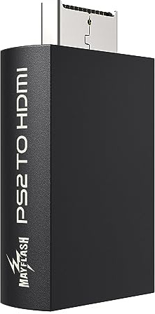 MAYFLASH Adaptador convertidor PS2 a HDMI, convertidor de vídeo con Salida de Audio de 3,5 mm para TV HD y Monitor HDMI, Compatible con Todos los Modos de visualización PS2