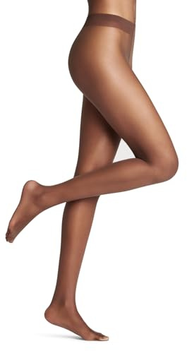 FALKE Women's Shelina 12 DEN W Ti Ultra-Sheer Plain 1 Pair Tights, Brown Espresso 5188, M