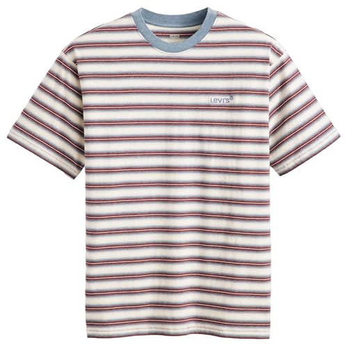 Levi's Hombre Red Tab Vintage tee, Camiseta, Break Stripe Porridge Heather Jersey, S