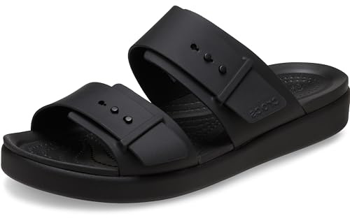 Crocs Women Sandal,Brooklyn Buckle Low,Black,6 UK Women