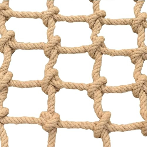 Klättringsnät Klätternät, Rope Cargo Webbing Nät, Gungklätternät for Hängmatta Tree House Lekplats(2 * 3m)