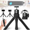 dcas Mini Projector Tripod, Adjustable Tripod with 360° Rotatable Ball Head, Compatible with Projectors, Cameras, Smartphones, Black