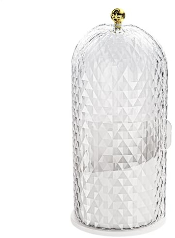 Soporte transparente para brochas de maquillaje, organizador de brochas de maquillaje, soporte para brochas de maquillaje con tapa, resistente al agua, práctico expositor de cosméticos, tapa de