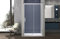 Box doccia a nicchia 155 cm porta scorrevole apertura laterale H195 cm ALBA Cromato