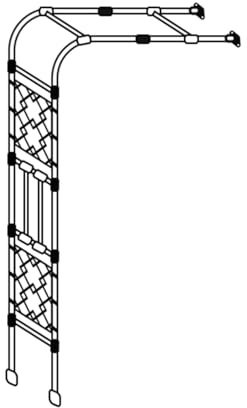 Arco de enrejado de jardín, medio arco de metal montado en la pared para plantas trepadoras, rosas, decoración al aire libre, cenador de boda (1,2 x 2,4 x 0,4 m) – Mejora la estética de tu jardín