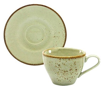 Kaffeetasse Teetasse Cappuccinotasse + Untertasse NATURE COLLECTION | Steinzeug | Earth - Beige | 200 ml