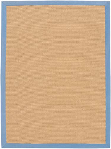 carpetfine Sisalteppich Blau 140x200 cm | Moderner Teppich für Wohn- und Schlafzimmer