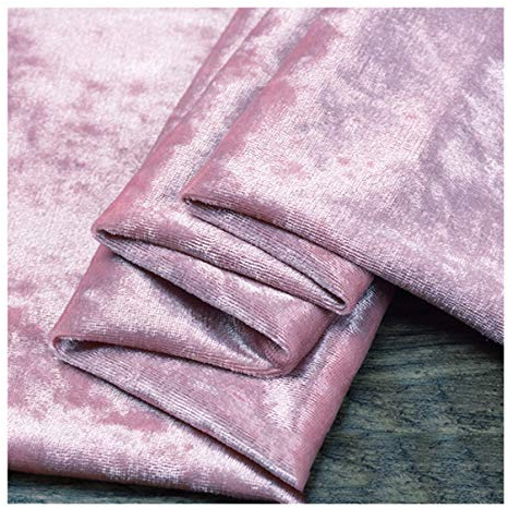 Krossat Sammetstyg I Meter 160cm 62 '' Brett 4-vägs Stretch Velourmaterial För Kläddräkter, Sy DIY-hantverk, Heminredning(Color:rosa)