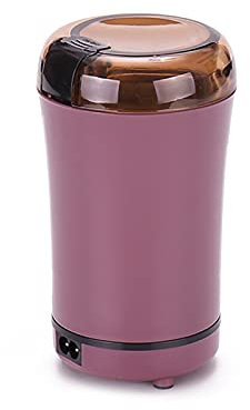 Lihuzmd Moulin à café électrique, Moulin à café en Grains 304 Lame en Acier Inoxydable utilisée pour Le café Ceans/Herbes/Épices/Noix Broyeur électrique,Rose