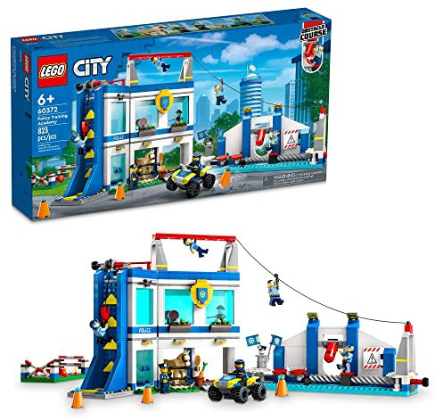 LEGO City Police Training Academy 60372 - Station Spielset mit Hindernislauf, Pferdefigur, Quad Bike Spielzeug und 6 Offizier Minifiguren, für Kinder ab 6 Jahren