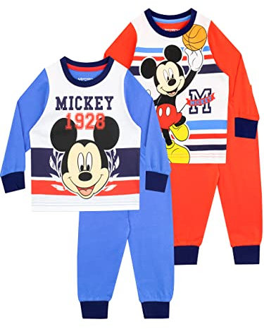 Disney Boys 2 Pack Pyjamas Mickey Mouse Multicoloured 2-3 Years