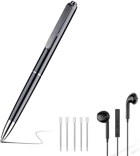 H+Y 64 GB Voice Recorder Pen, HD Sprachaktivierter Rekorder, wiederaufladbares tragbares USB-Aufnahmegerät mit MP3-Wiedergabe, für Vorträge, Besprechungen, Interviews usw