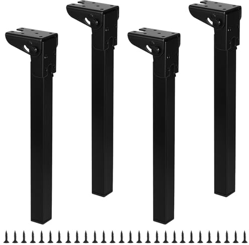 SUPAWAY 4 Patas de mesa plegadizas Patas de mesa plegables de hierro de 90 ° Patas de mesa baja abatibles Piernas de mesa stealth plegable para cama, TV armario, mesa de ordenador portátil, sofá, 30cm