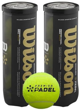 Wilson Unisex-Adult Premier Padel Paddel Bälle, Gelb, 2 x 3er-Pack