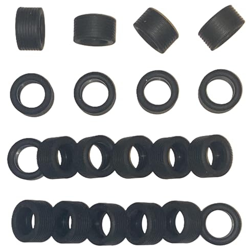 SSC Slot Bilar Super Grip Reservdäck Set Tillbehör, SCX Rally Bakar Kompatibel med - Scalextric Saloon Bilar Ferrari GTO Bak, BMW M1 Bak, Lancia 037 Bakre etc. 11 mm bred (20)