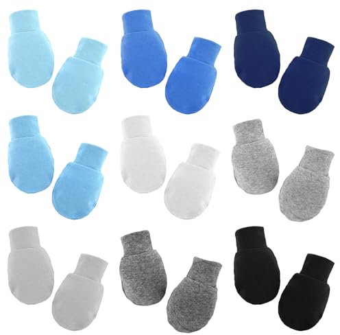 YQQYG 9 Paar Baby Handschuhe, Fäustlinge Baby für 0-6 Monate, Handschuhe Baby-Superweiche Anti-Grab Babyhandschuhe Winter Fäustlinge für Jungen, Mädchen