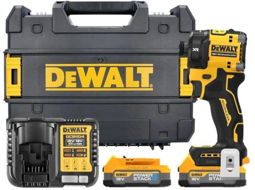 DeWalt DCF870E2T 18V XR Cordless Brushless Hydraulic Impact Driver with 2 x 1.7Ah Powerstack Batteries, Charger & TSTAK Case