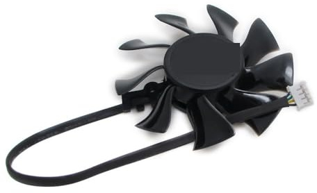 QWZOZST Ventilador de Tarjeta gráfica GPU VGA 75 mm, 4 Cables y Pines FD8015U12D para Sapphire HD5850 HD4860 HD6850 HD4870