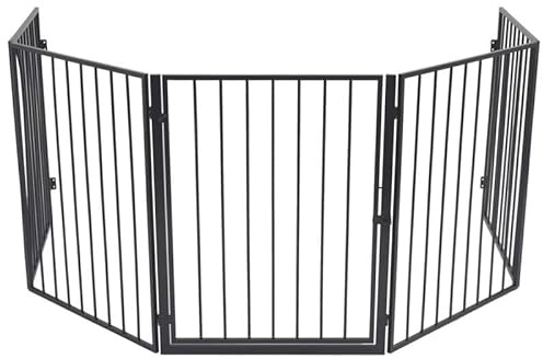 Rejilla protectora de acero para animales - Protección de seguridad para chimeneas y estufas de leña - Protección robusta contra chispas - Ideal para hogares con mascotas o niños