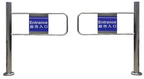 Cancello A Battente Per Ingresso Supermercato, Porta Girevole Unidirezionale, Piccoli A Senso Unico Pedone Portone Accesso, Barricata In Acciaio Inossidabile(1.7x1m/5.58x3.28ft)