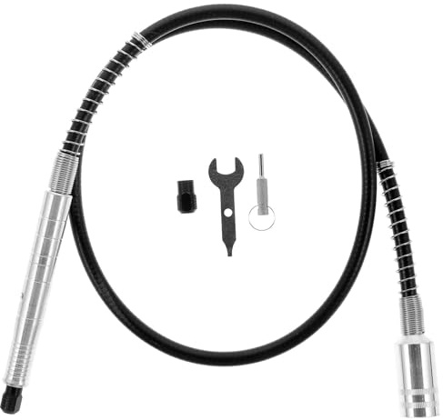 Electric Carbon Steel Flexible Shaft Rotary Tool Attachment Black | Aluminum Alloy Build, Flexible Drive for Hard-to-reach Spots, Compatible with Drill and Polishing Machines