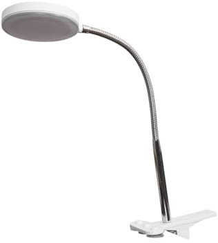 LED Lámpara de pinza 'Milow' (Moderno) en Blanco hecho de Plástico e.o. para Salón & Comedor (1 llama,) de Lindby | lámpara de mesa, lámpara de mesa, lámpara de lectura