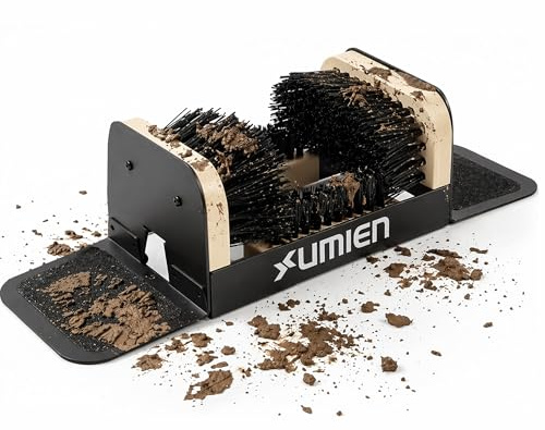 Umien Grattoir à Bottes d'extérieur – Brosse de Nettoyage Pliable de Luxe, Pas de Montage nécessaire pour l'intérieur et l'extérieur – Comprend Une Brosse à Chaussures supplémentaire – Facile à