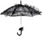 Zerodis Ombrelle Mariage en Dentelle/de Mariee Parasol Parapluie Décoration de Mariage Fleur Lace Mariage Mariee Parapluie Fait à la main Danse Photographie Accessoire Noir