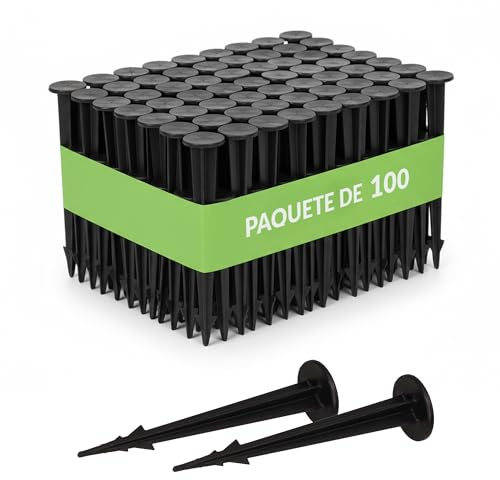 GARDENIX® Pack of 100 TerraPEG Mini Securing Pegs Landscape Fabric Peg for Weed Fabric Ground Sheet Cover