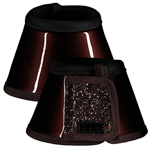 HORZE Hufglocken mit Glitzer, Braun, XL